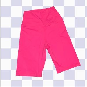 Alice and Olivia hot pink biker shorts